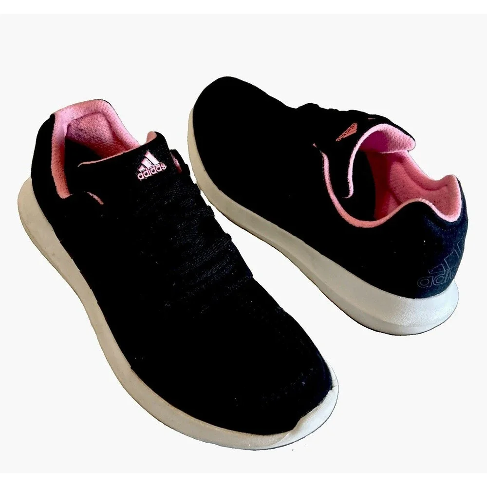 Adidas Element Refresh Supercloud Womens Sz 9 Black Pink Running Sneaker AF6474